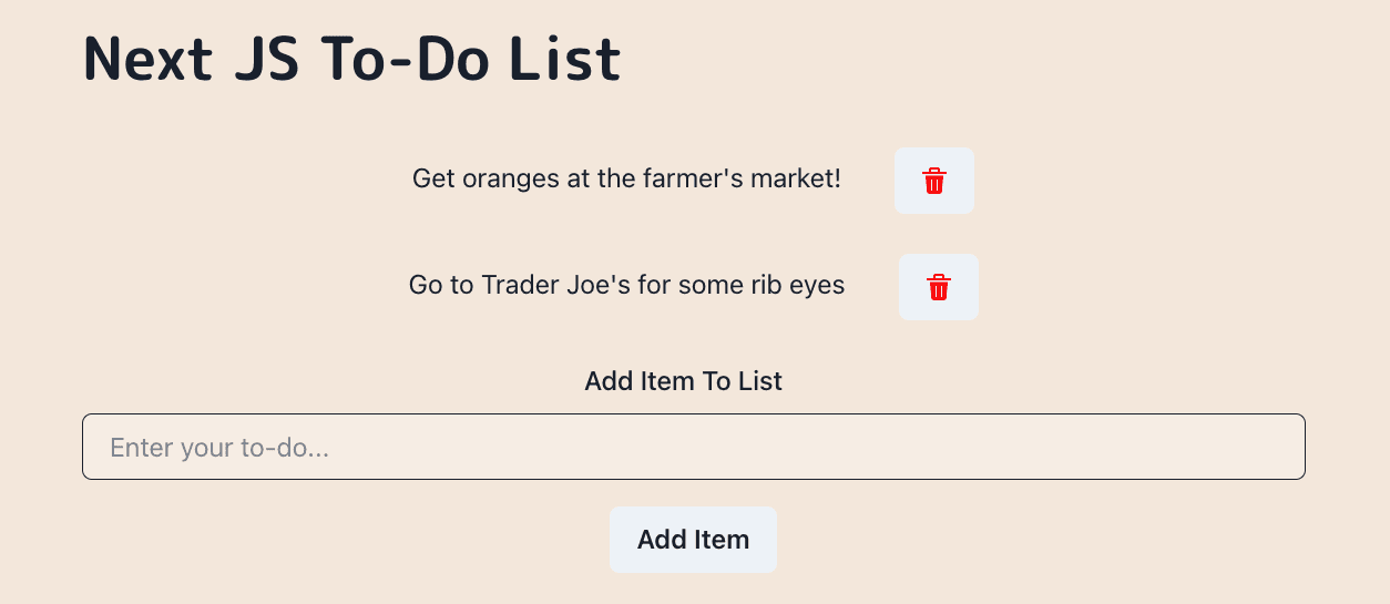 NextJS To-Do List